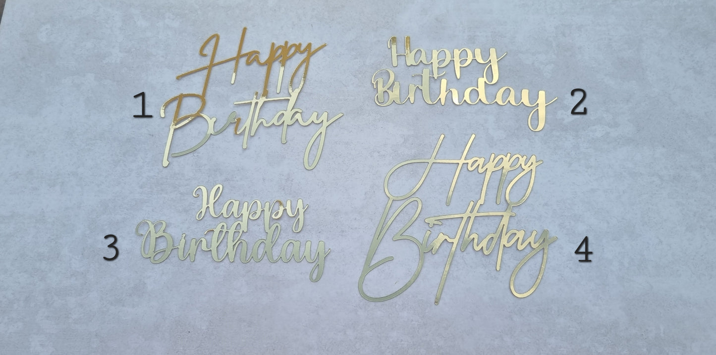 Sheet Cake Happy Birthday Topper 3