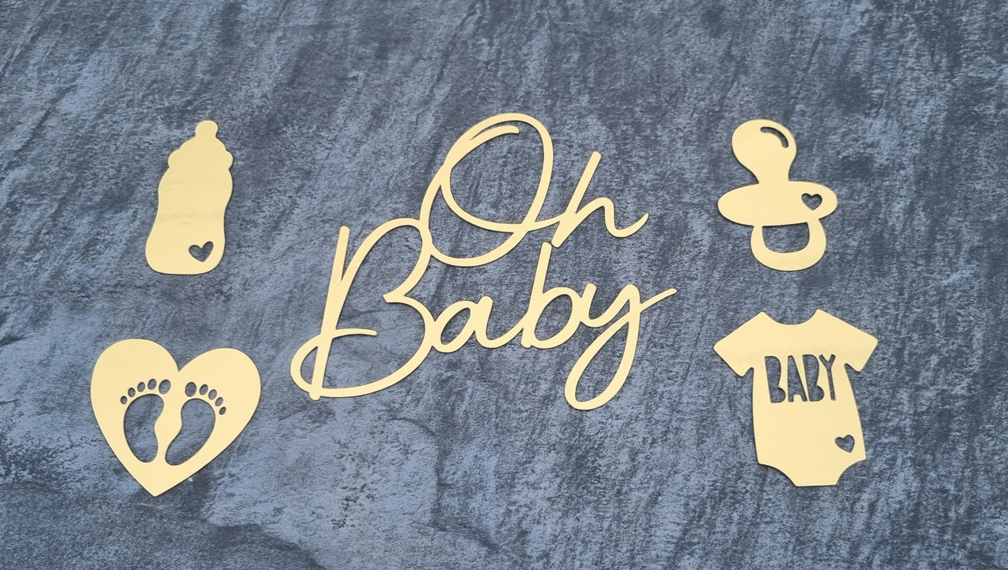 Oh Baby Sheet cake topper