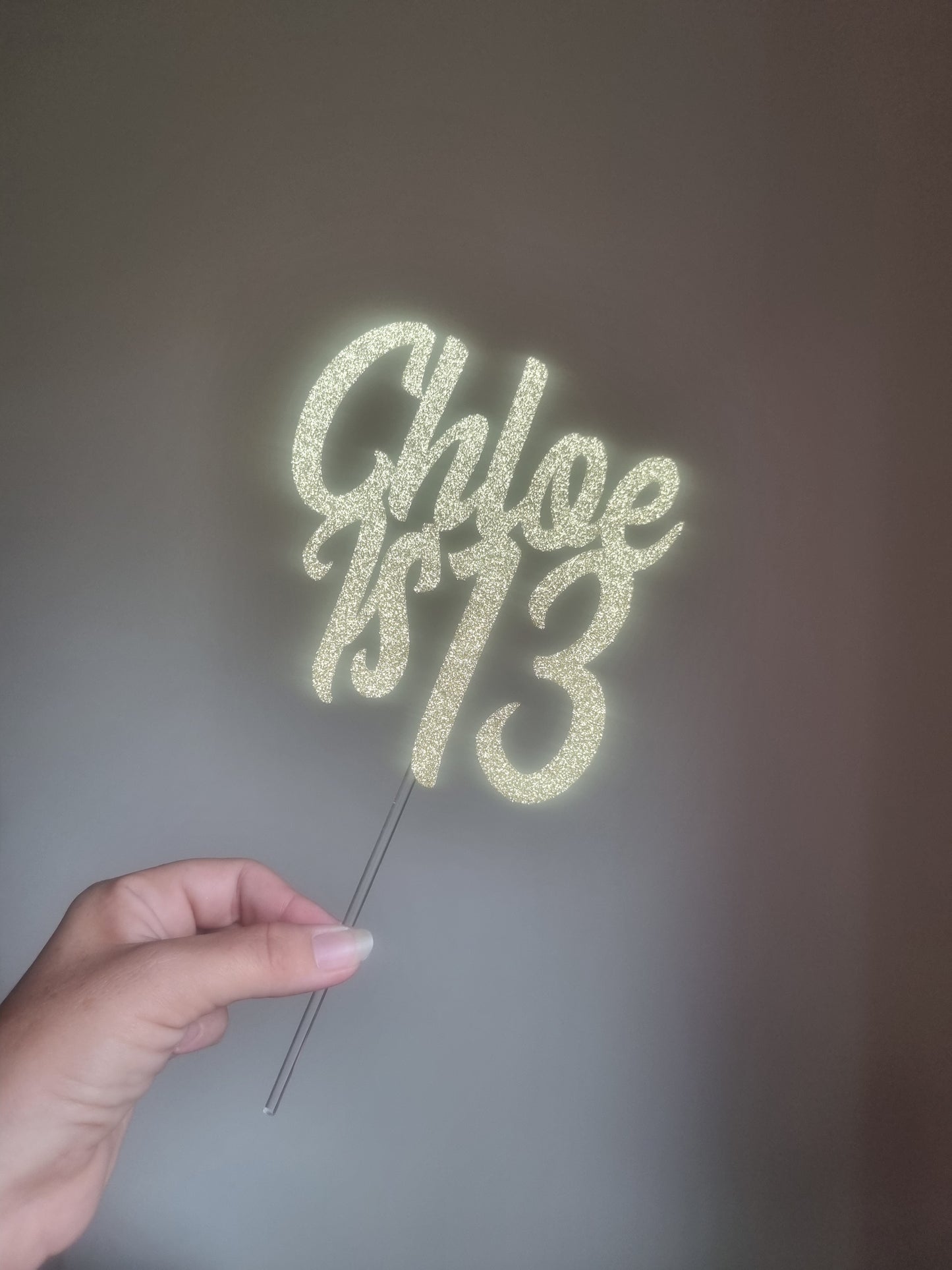 Personalised name and age topper