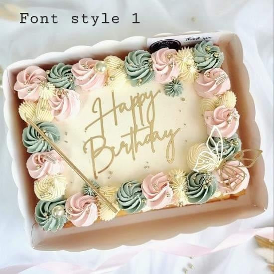 Sheet Cake Happy Birthday Topper 3