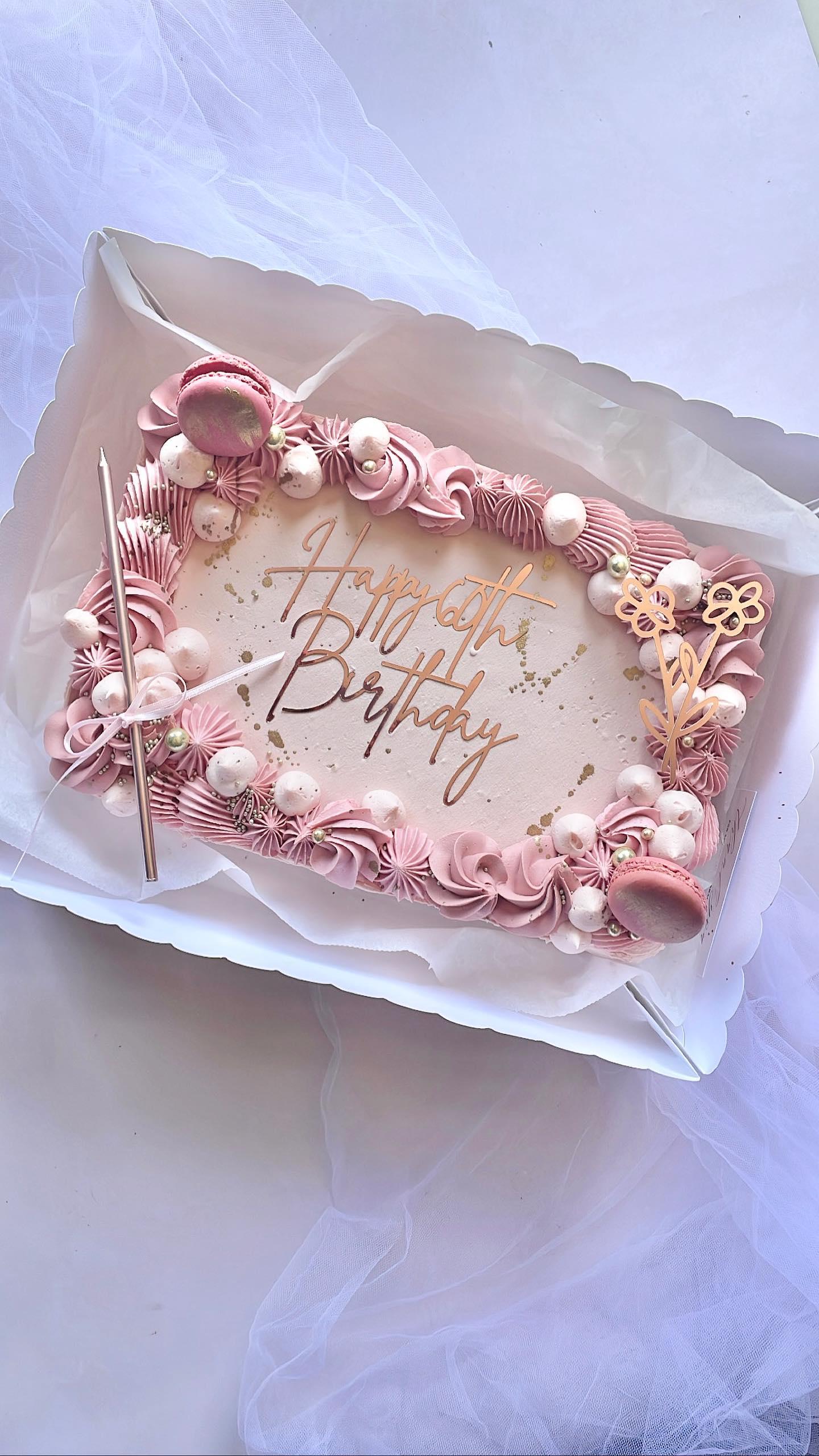 Sheet cake Happy Birthday Age topper