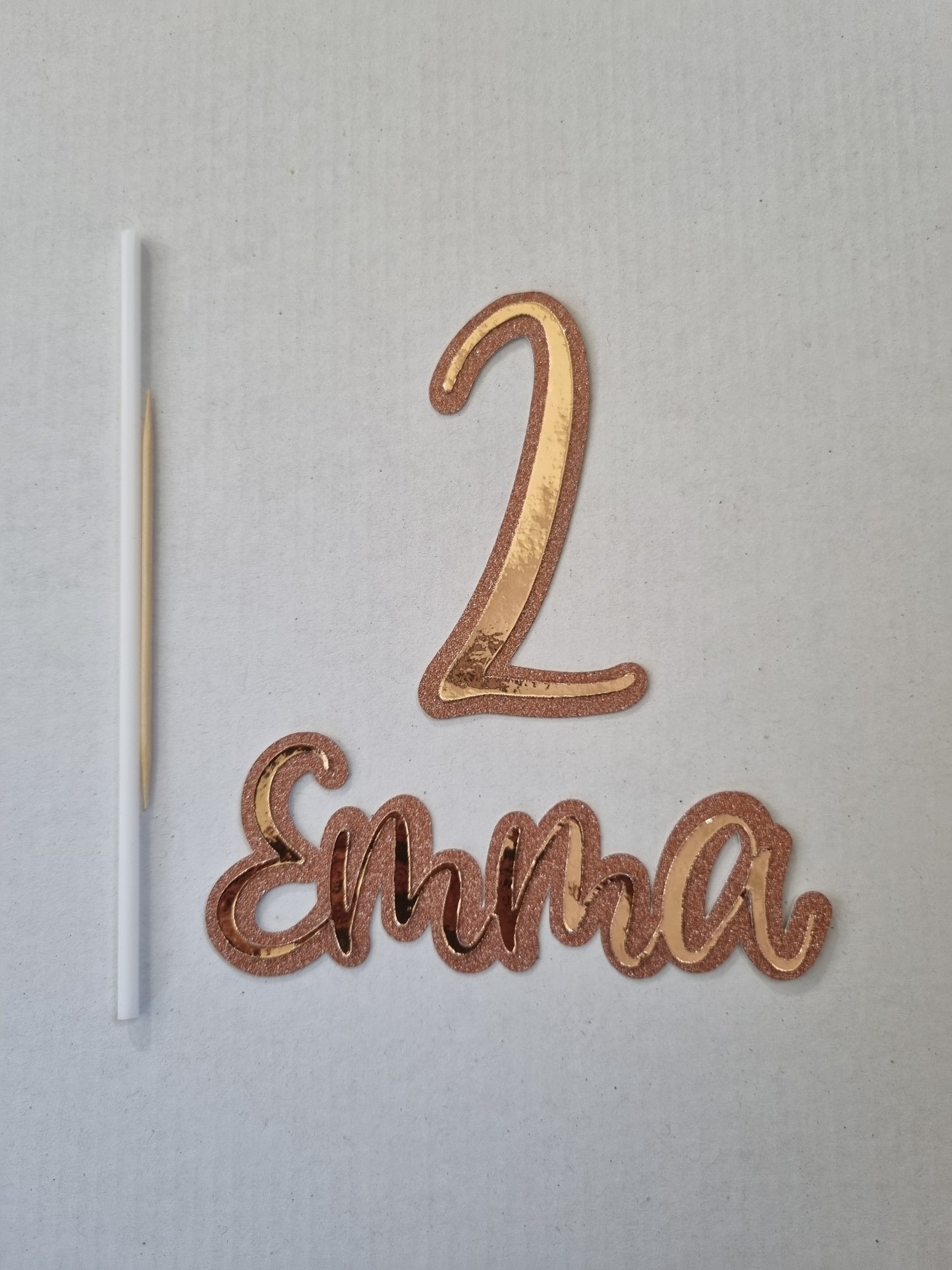 Rose Gold & Pink Palm/Name/Age Set