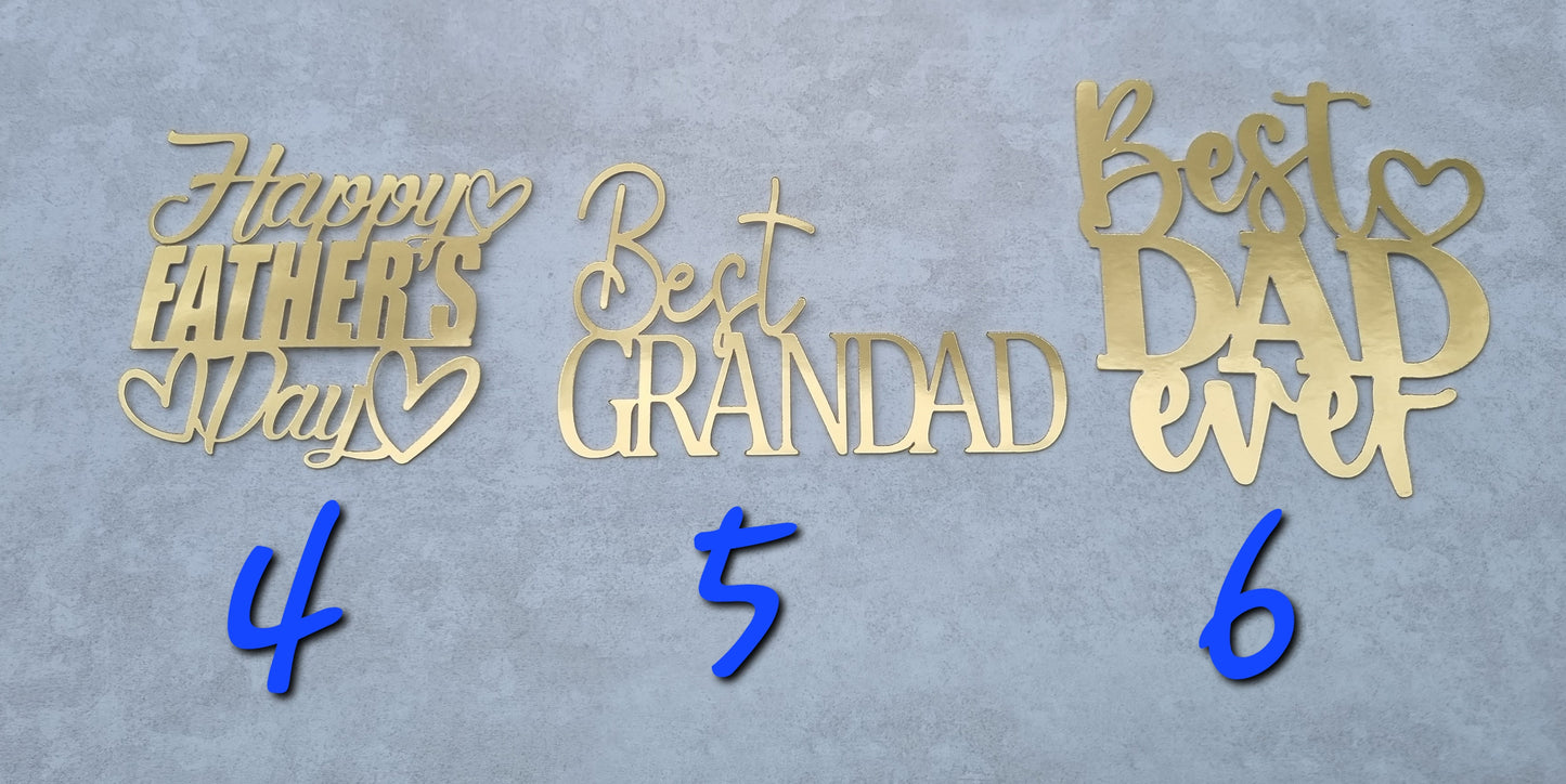 Father's Day Sheet cake topper