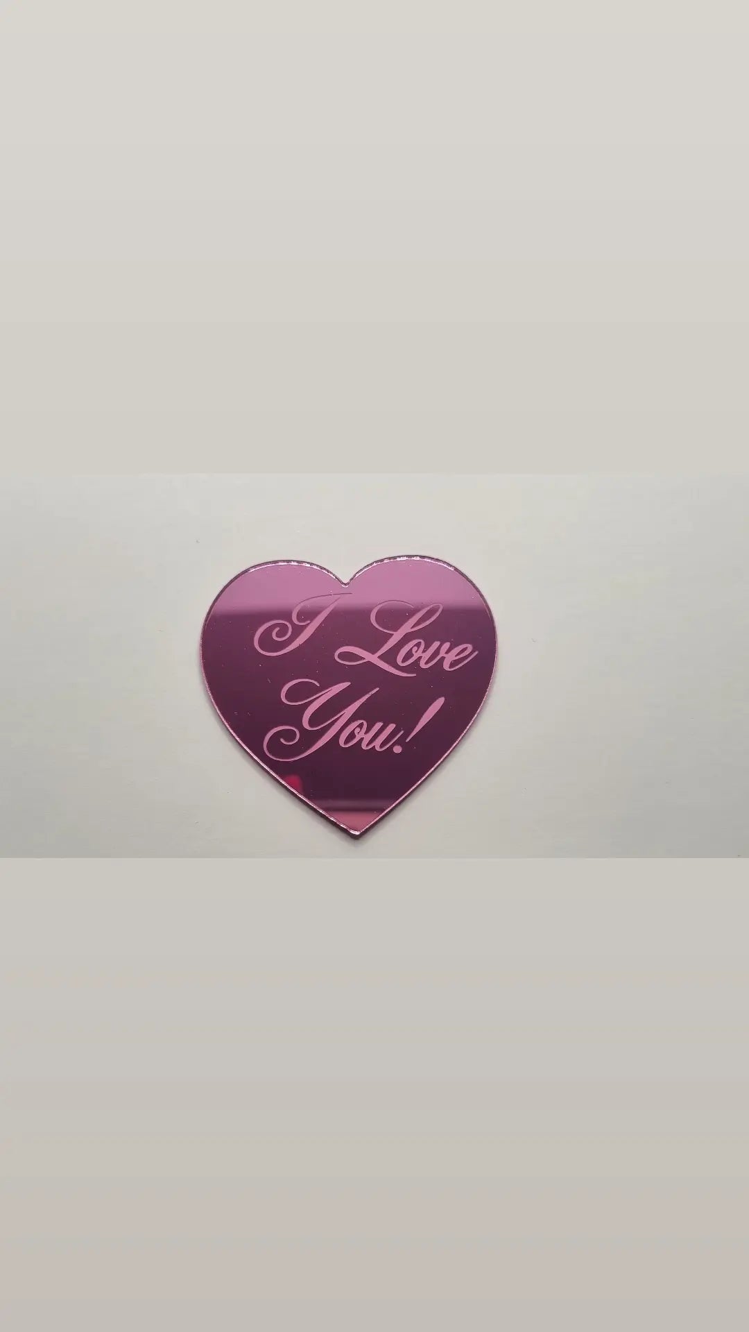Valentine's Pink Heart acrylic disc toppers x10 ( please read description)