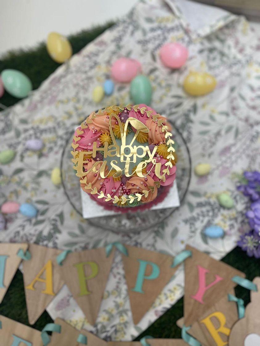Easter Bento Wreath topper ( Gold Mirror)