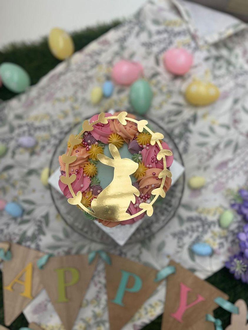Easter Bento Wreath topper ( Gold Mirror)