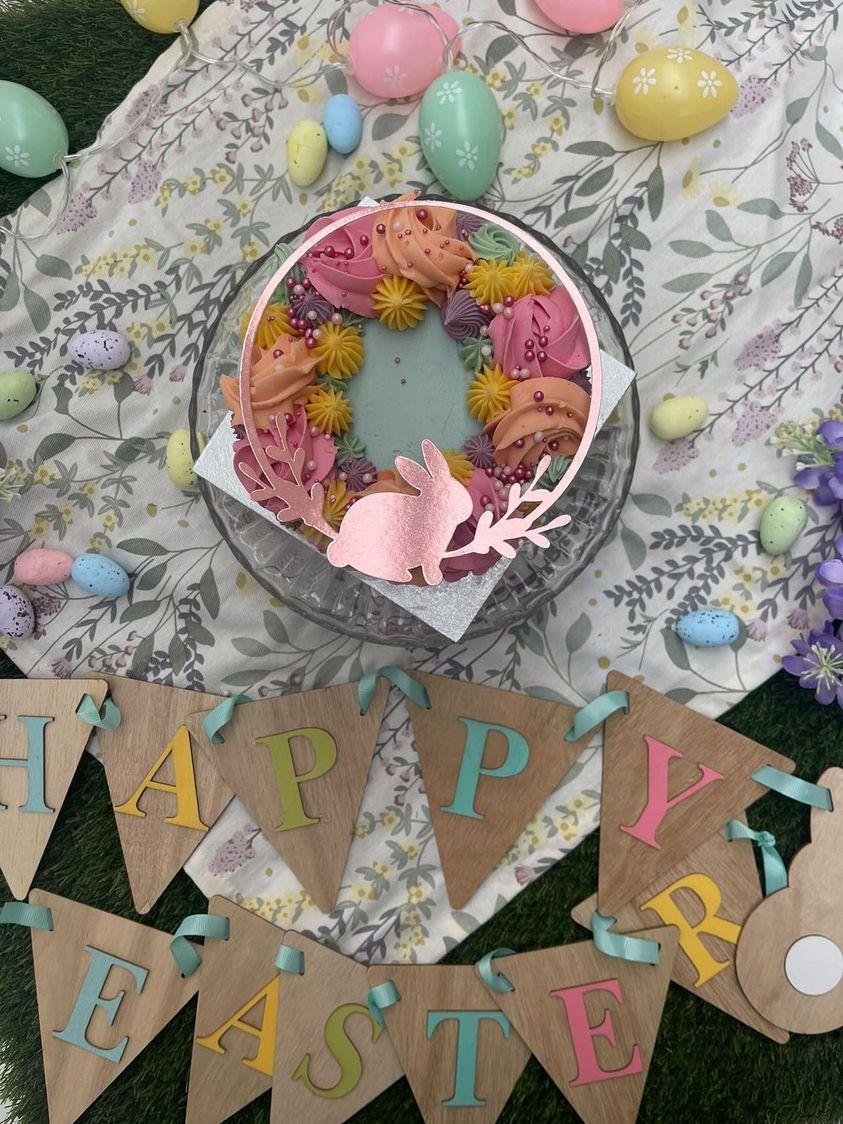 Easter Bento Wreath topper ( Gold Mirror)