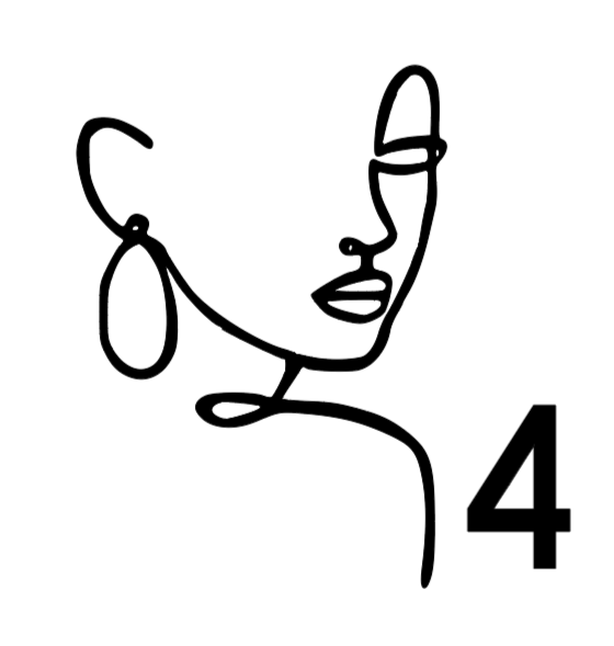 Abstract line art face charms