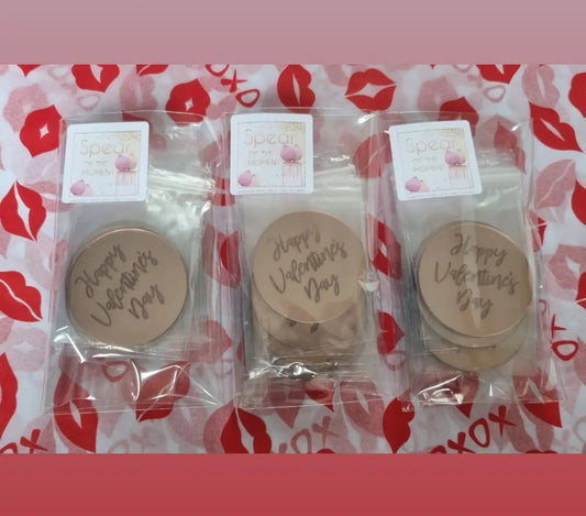 Valentine's Rose Gold acrylic disc toppers x10(please read description)