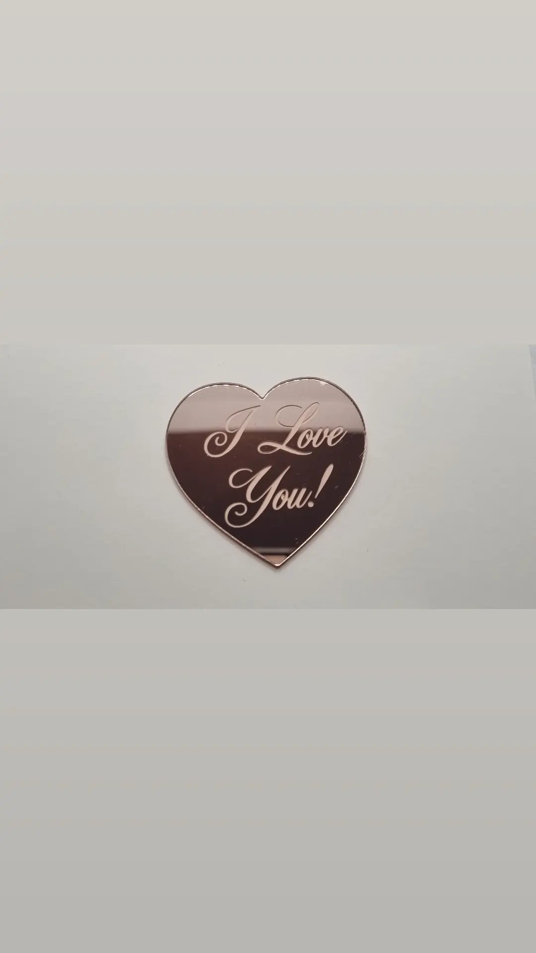 Valentine's Rose Gold acrylic disc toppers x10 ( please read description)