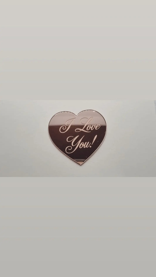 Valentine's Rose Gold acrylic disc toppers x10 ( please read description)