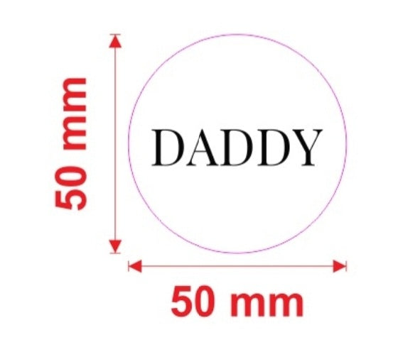 Daddy acrylic charm x10 (Please read description)